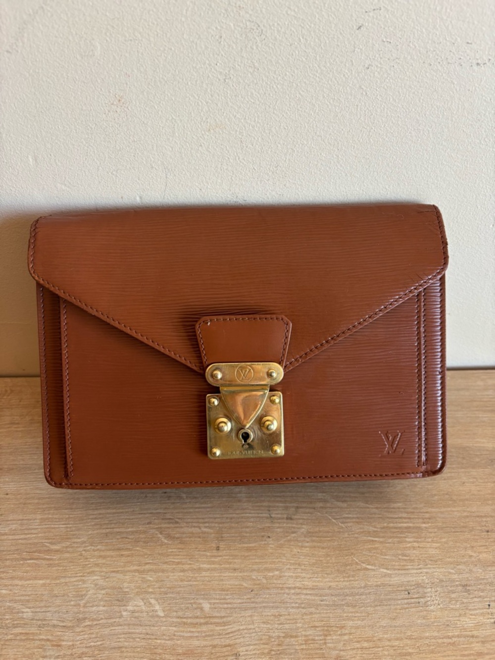 Authentic Louis Vuitton leather clutch